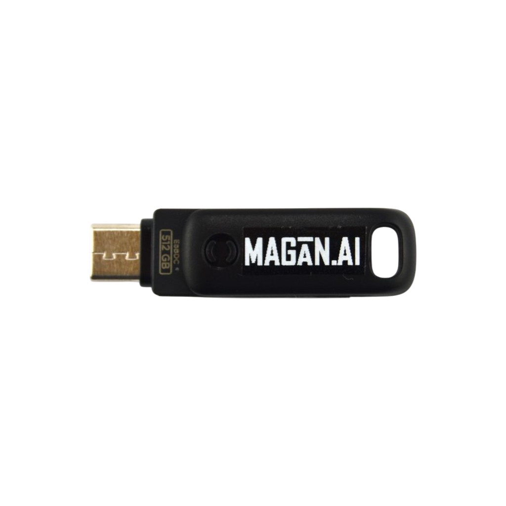 Portable MAGAN.AI USB AI assistant device for private offline AI use